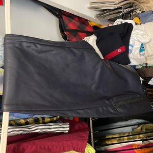 Calvin Klein leather leggings Navy Blue